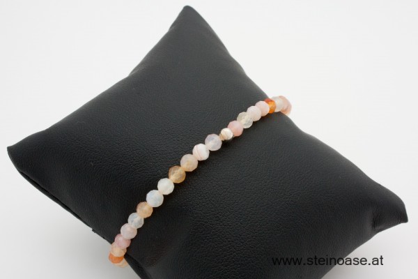 Armband Aprikosen-Achat facettiert 4mm